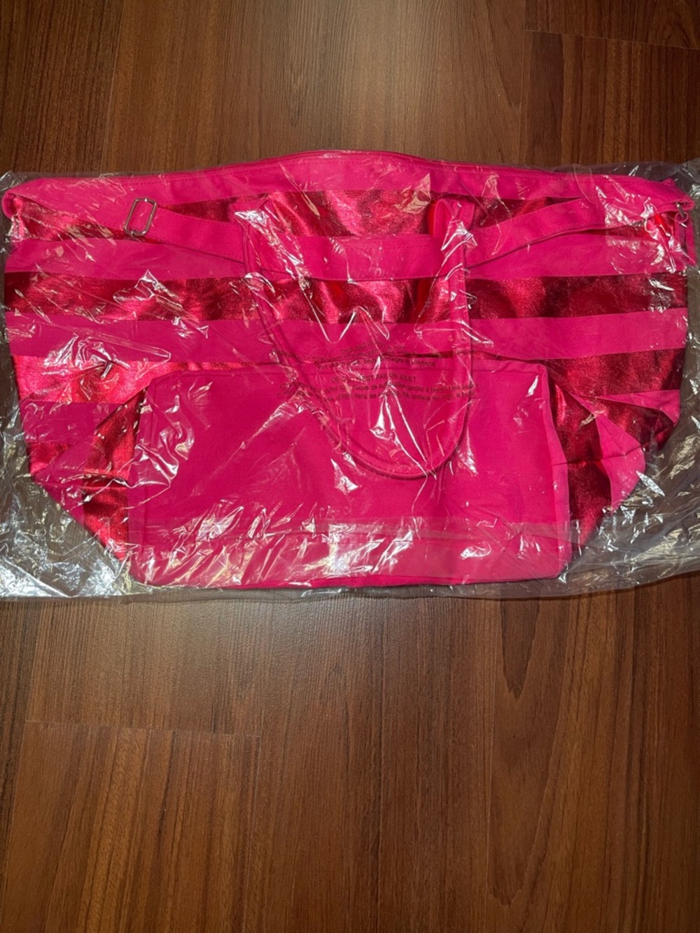 Victoria's Secret Pink Striped Beach Getaway Weekender Tote Bag - Picture 6 of 6